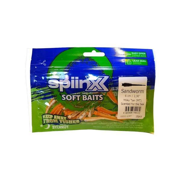 Spiinx Sandworm Silikon 6cm Lrf Silikon Yem Milky Tan - Image 1