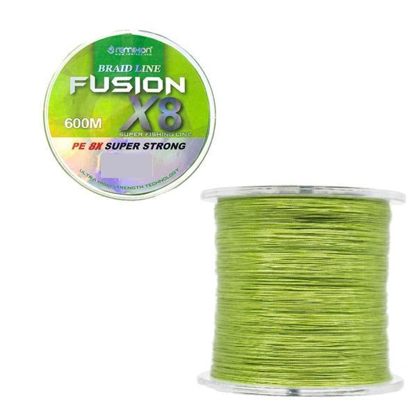 Remixon Fusion x8 Green İp Olta Misinası 600mt GREEN-0,20 mm - Image 1