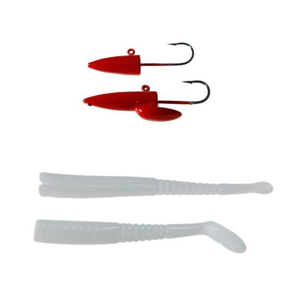 Fujin Micro Sandeel Kit 1+1.5+5 Silikon Yem RED HEAD - Image 1