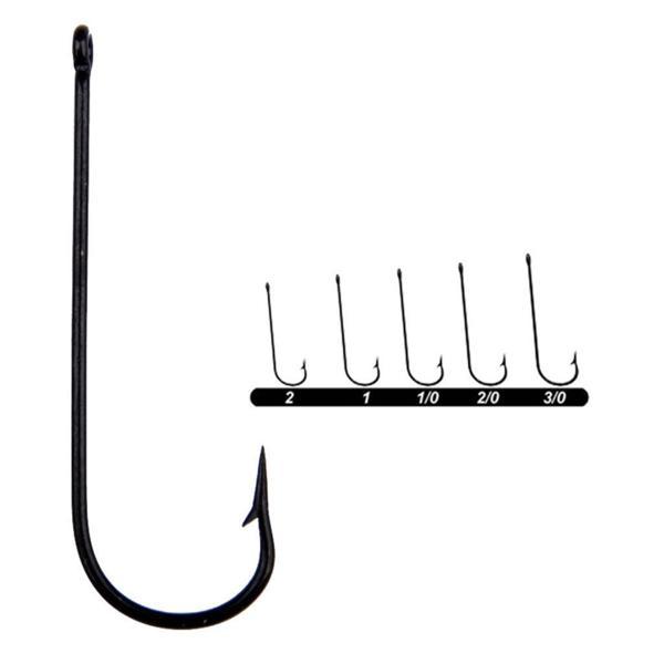 Youvella Delikli Uzun Black Nikel Olta İğnesi Black Nickel-NO:2/0 - Image 1