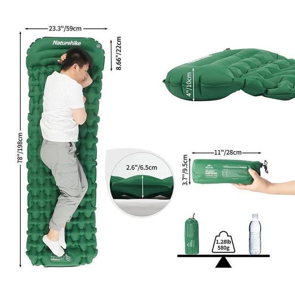 Naturehike FC-12 Infatable Şişme Kamp Matı Army Green - Image 1