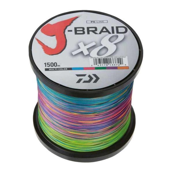 Daiwa J-Braid x8 Multicolor İp Olta Misinası 1500mt MultiColor-0,20 mm - Image 1