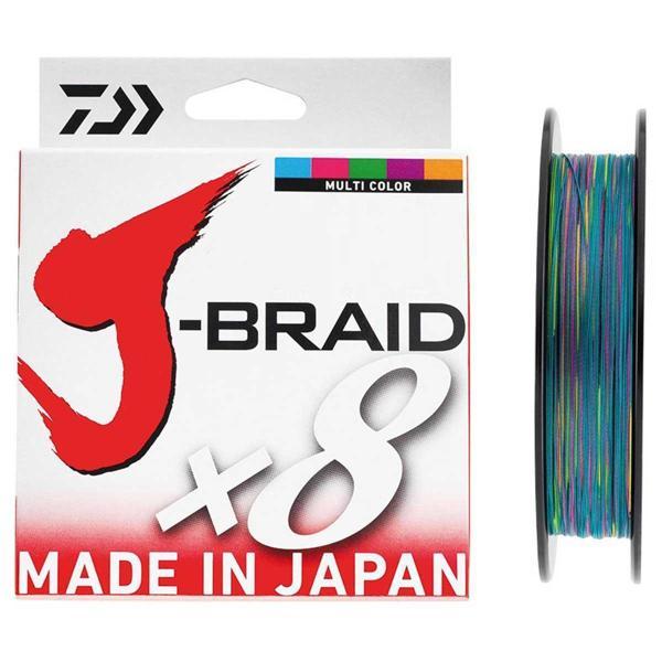 Daiwa J-Braid x8 Multicolor İp Olta Misinası 150mt MultiColor-0,20 mm - Image 1