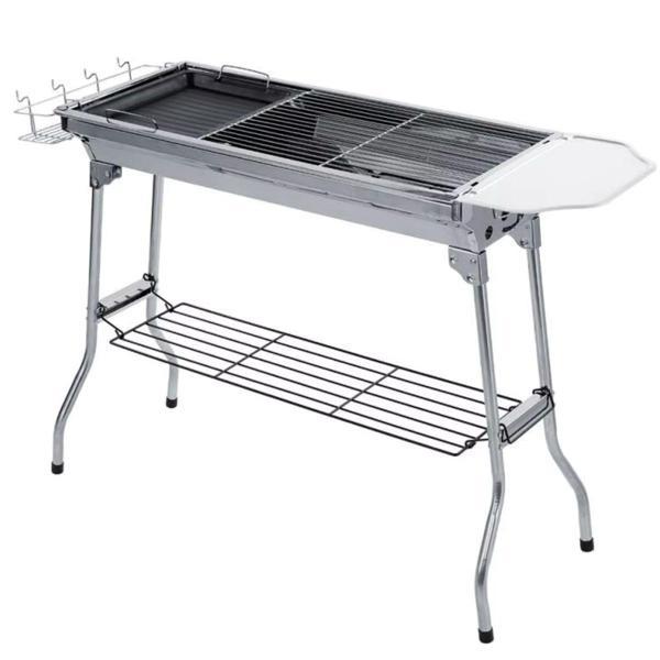 Madfox Grillmate Portatif Katlanır BBQ Mangal SİLVER - Image 1