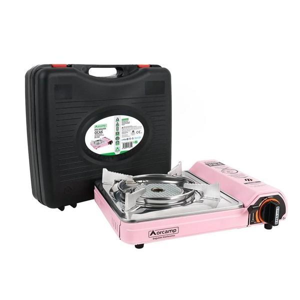 Orcamp Seramik Pro Portatif Ocak (Gaz Stop Emniyetli) PEMBE - Image 1