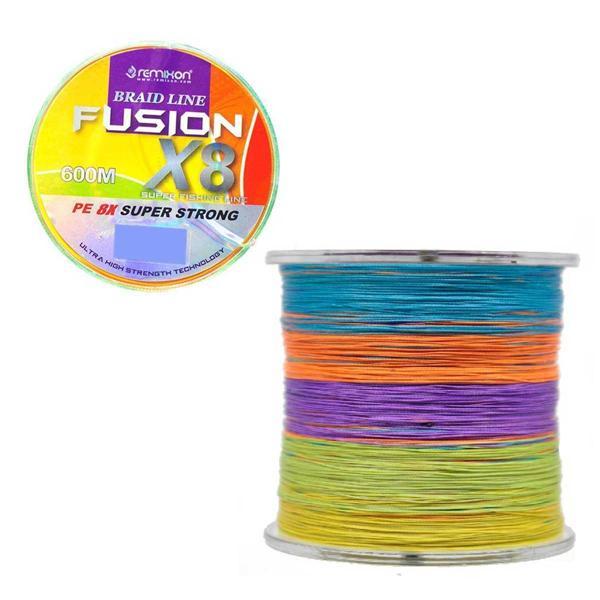 Remixon Fusion x8 MultiColor İp Olta Misinası 600mt MultiColor-0,22 MM - Image 1