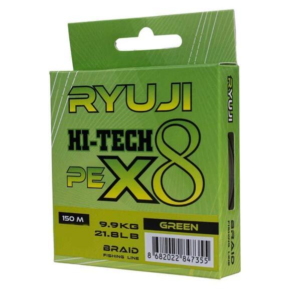 Ryuji Hi-Tech x8 Green İp Misina 150mt GREEN-0,17 mm - Image 1