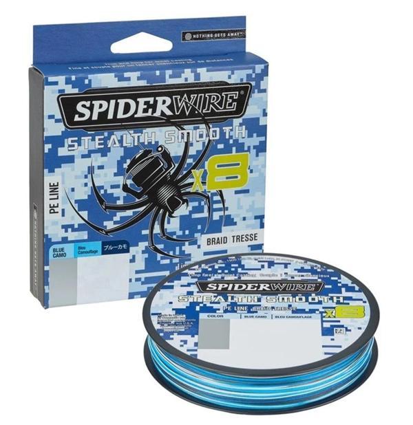 SpiderWire Stealth Smooth x8 Pe Braid Örgü İp Misina Blue Camo-150 MT-0,06 MM - Image 1