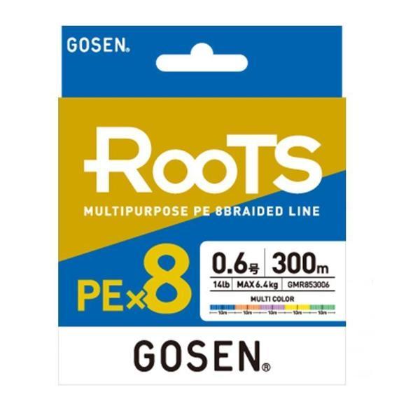 Gosen X8 Roots PE 8 Örgü Spin İp Misina 300mt Multi Color MultiColor-0,242 MM - Image 1