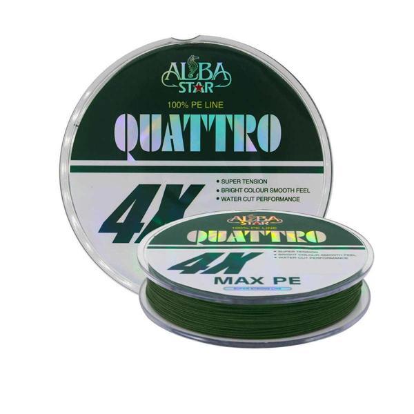 AlbaStar Quattro x4 Green İp Olta Misinası 150 mt GREEN-0,14 mm - Image 1