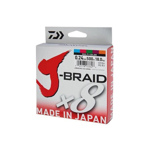 Daiwa J-Braid x8 İp Olta Misinası 300mt MultiColor-0,35 mm - Image 1