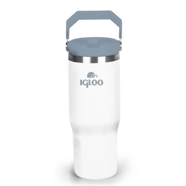 İgloo Powder Termos 900 ML Pipetli Termos Bardak Beyaz/Gri - Image 1