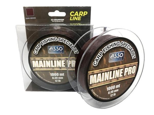 Asso Mainline Pro Special Carp Fishing Line Dark Brown Sazan Misinası 1000 mt Dark Brown-0,28 MM - Image 1