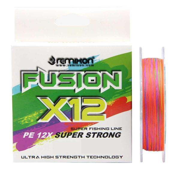 Remixon Fusion x12 MultiColor İp Olta Misinası 300mt MultiColor-0,20 mm - Image 1