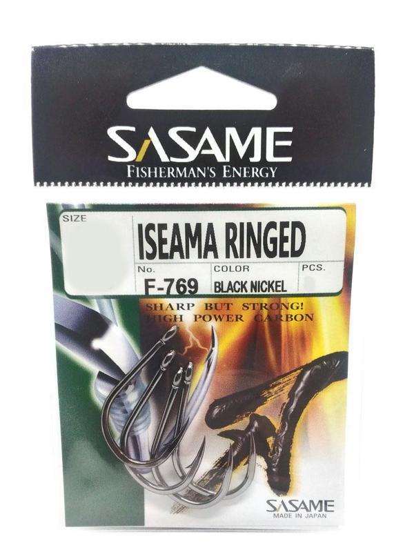 Sasame Iseama Rınged Black Nikel Olta İğnesi Black Nickel-NO:4/0 - Image 1