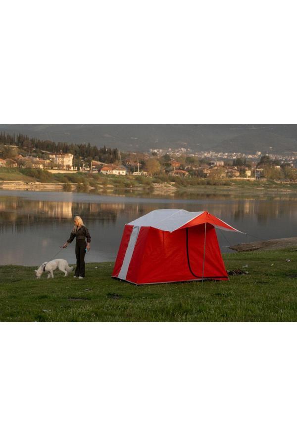 Tekodalı Kamp Çadırı Kırmızı - Image 1