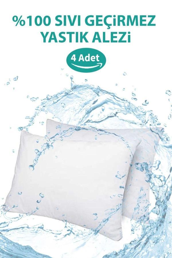 Suvay Su Sıvı Geçirmez Yastık Alezi Pamuklu Fermuarlı Terletmeyen Yastık Koruyucu Kılıf - Image 1