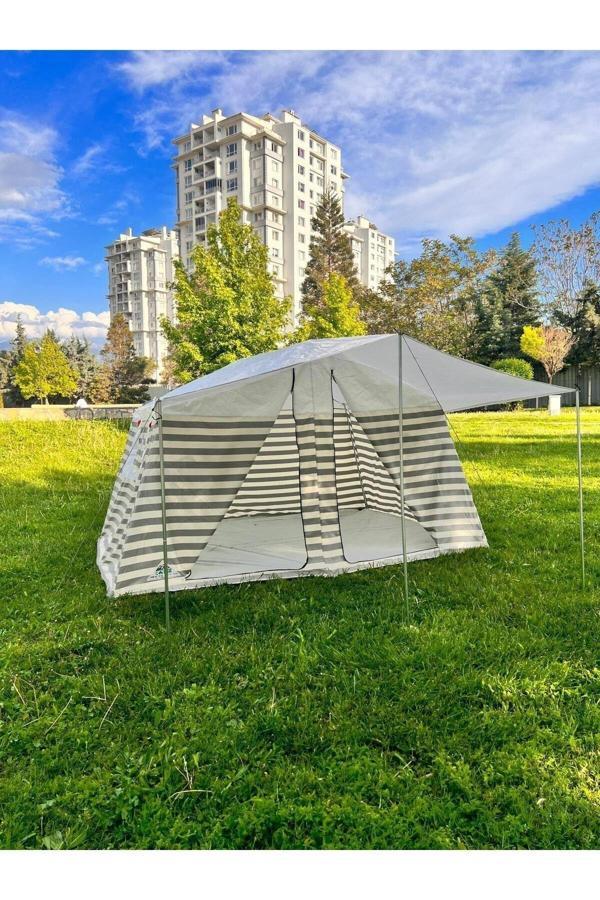 Zeycamping 2 Odalı 4 Mevsimlik Akrilik Kumaş Kamp Orman Dağcı Barınak 7 Kişilik Çadır - Image 1