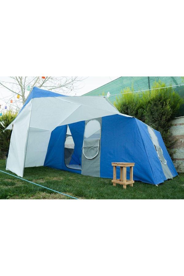 Zeycamping 3 Oda Mutfaklı Kamp Orman Barınak Depo Santiye Çadırı 17 M2 8 Kişilik - Image 1