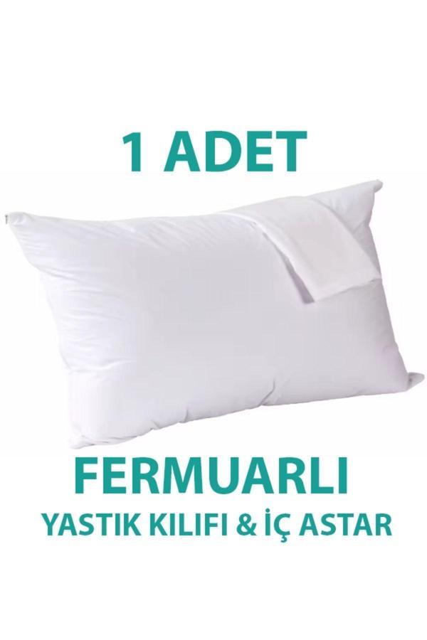 Suvay Pamuklu Fermuarlı İç Yastık Kılıfı Beyaz Renkli İç Astar Yastık İç Kılıfı 50X 70 Şilte - Image 1