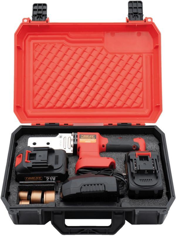 TOOLUX ŞARJLI BORU KAYNAK MAKİNESİ 21V ÇİFT AKÜLÜ ÇANTALI (MSB-001) - Image 1