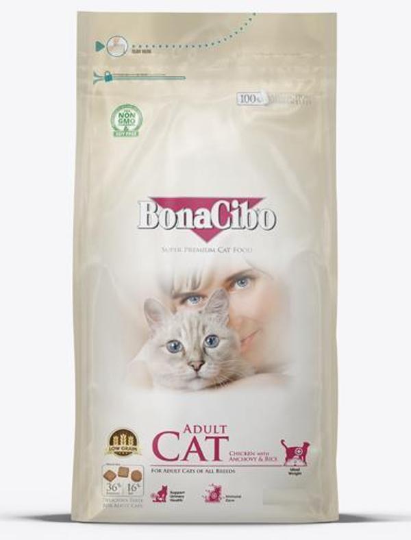 BonaCibo Adult Cat Tavuklu (Hamsi ve Pirinç Eşliğinde) Yetişkin Kedi Maması 15 kg - Image 1