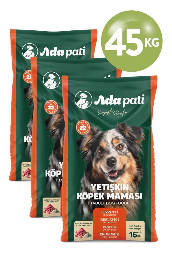 Ada Pati Yetişkin Köpek Maması 15 Kg. 3'Lü Kuzu Etli Mama - Image 1