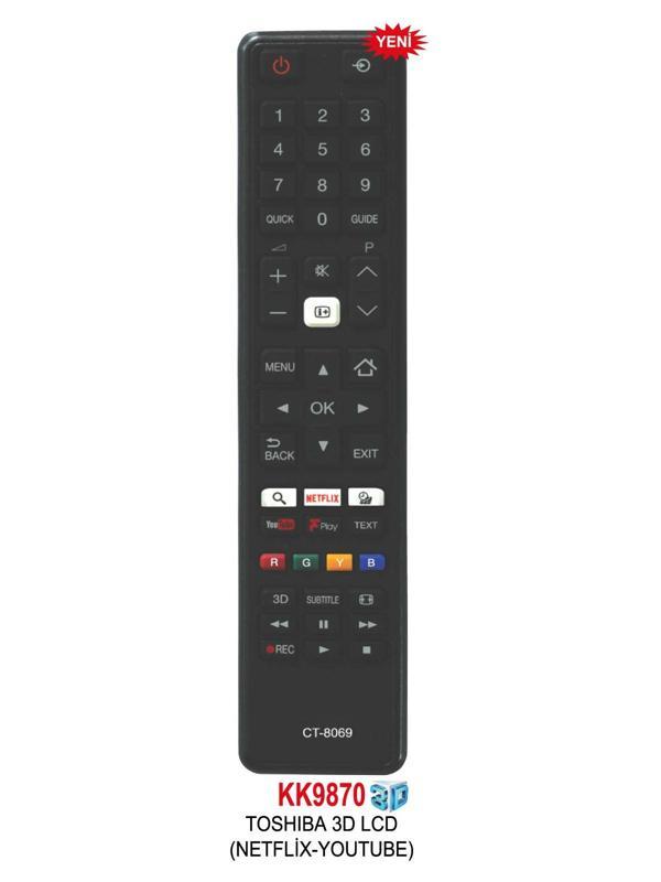 TOSHIBA 3D LCD (NETFLİX-YOUTUBE) Lcd KUMANDA - Image 1