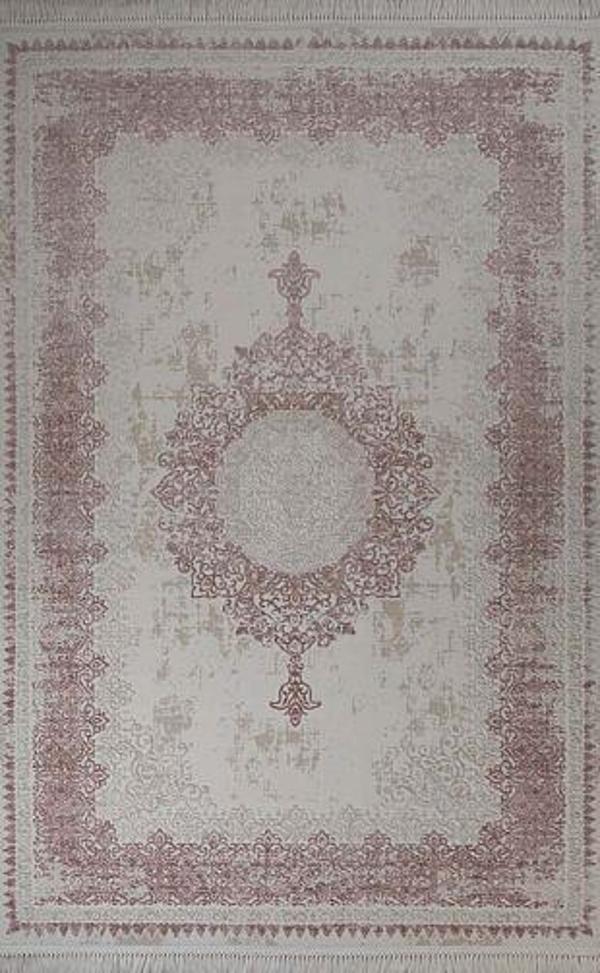 Gabardin Alessa 8012 Pudra Serisi Triko Akrilik Salon Oturma Yatak Odası Halısı - Image 1