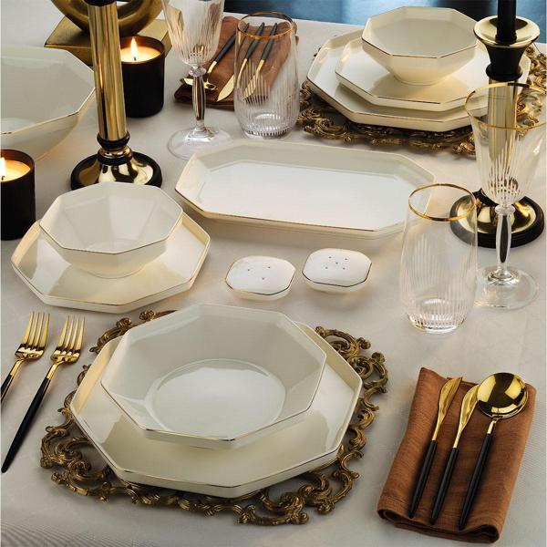 Aryıldız Galia Gold 54 Parça 12 Kişilik Yemek Takımı - Image 1