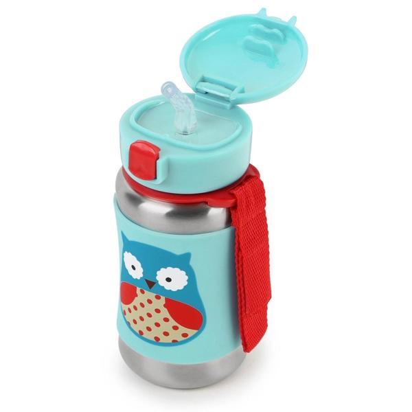 Skip Hop Zoo Pipetli Paslanmaz Çelik Suluk 350 ml Baykuş - Image 1