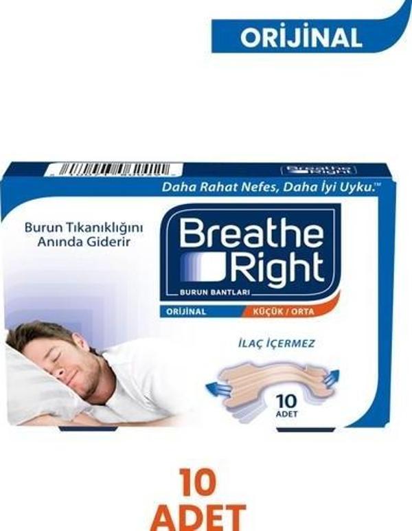 Breathe Right Klasik Normal Boy Burun Bandı 10'Lu - Eski Ambalaj - Image 1