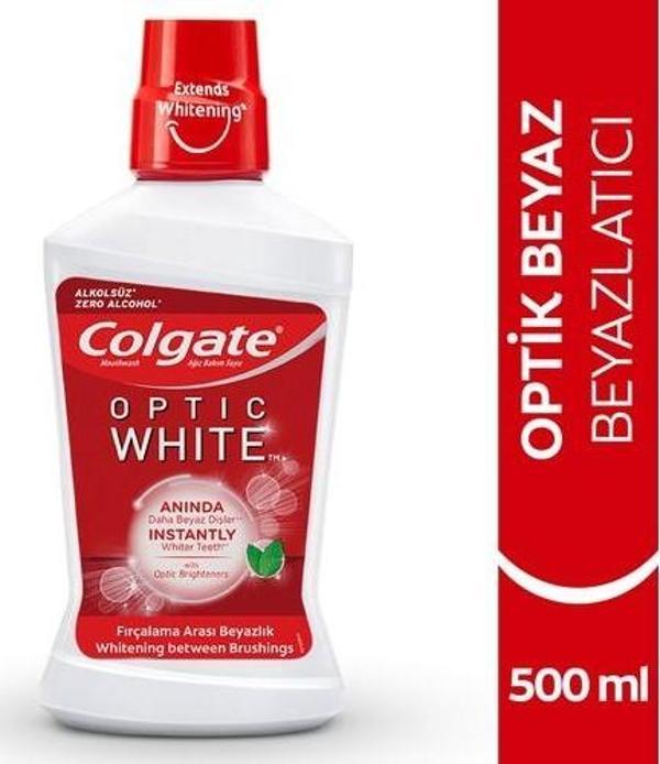 Colgate Optic White Beyazlatıcı Alkolsüz Ağız Bakım Suyu 500 Ml - Image 1