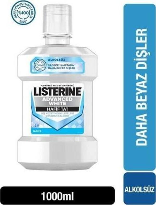 Listerine Advanced White Hafif Tat 1000 Ml - Image 1
