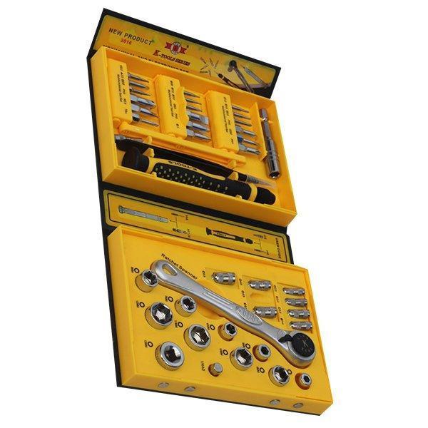 Powermaster K-1678 41 Parça Uçlu Tamirci Tornavida Lokma Seti Cırcır Telefon Gözlük Oto Araba Tamirci İçin - Image 1