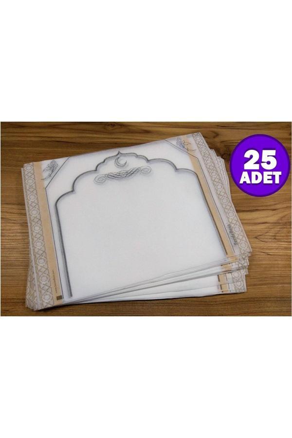 Secdebant Zemine Yapışabilir Tek Kullanımlık Seccade 30X40Cm  Kullan At Kumaş Seccade 25'Li Paket - Image 1