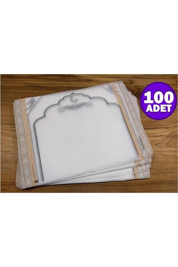 Secdebant Zemine Yapışabilir Tek Kullanımlık Seccade 30X40Cm - Kullan At Kumaş Seccade 100'Lü Paket - Image 1