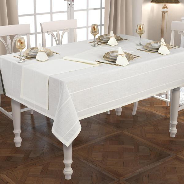 Schafer Home Dora Masa Örtüsü 10 parça - Krem - Image 1