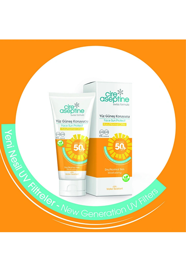 Cire Aseptine Yüz Güneş Koruyucu Krem Kuru ve Normal Ciltler 50+ SPF 50 ml - Image 1