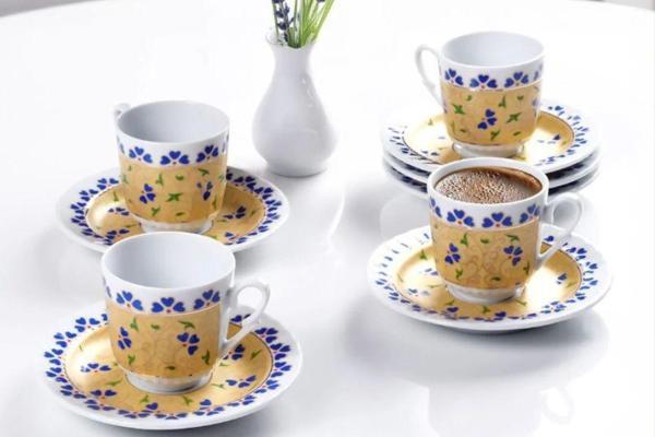 Güral Porselen Sedef 12 Parça Kahve Fincan Takımı 8115 - Image 1