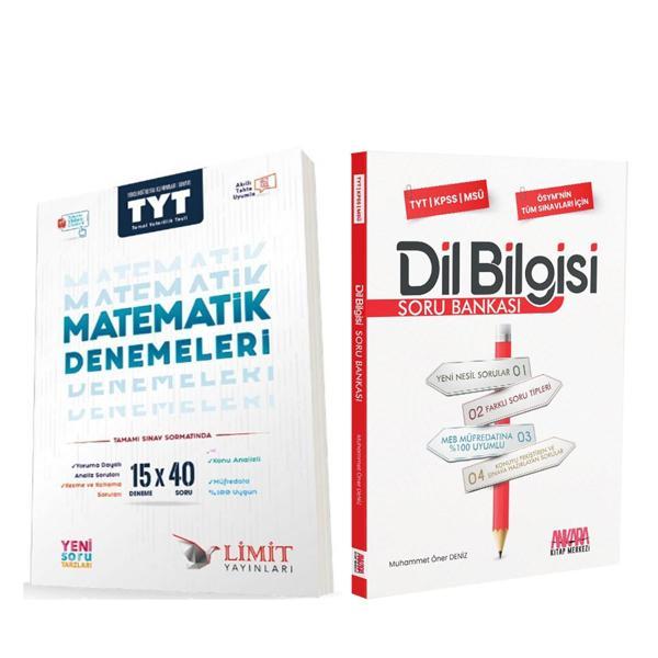 Limit Yayınları TYT Matematik 15x40 Denemeleri ve AKM Dil Bilgisi Soru Bankası Seti 2 Kitap - Limit Yayınları - Image 1