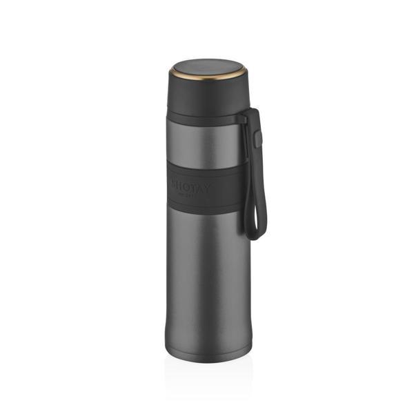 Shotay Diamond Çelik Termos Matara 420Ml Siyah - Image 1