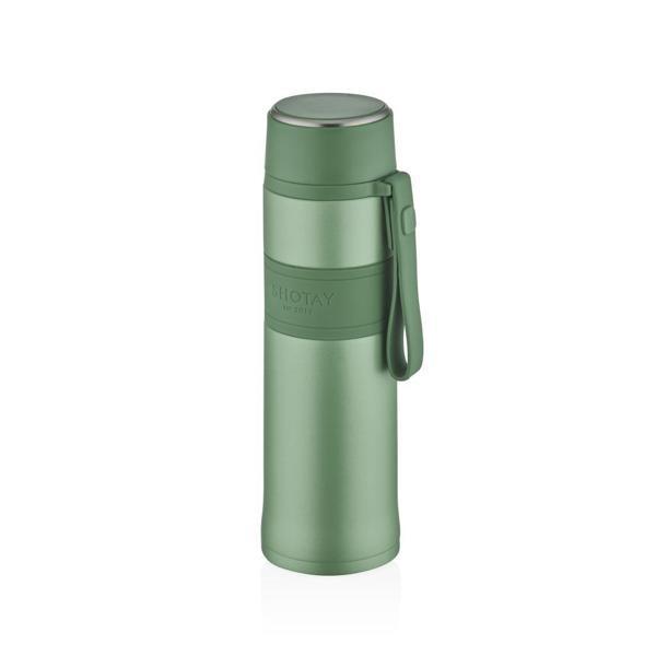 Shotay Diamond Çelik Termos Matara 420Ml Yeşil - Image 1
