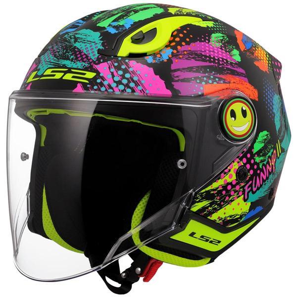 Ls2 Funny 2 Yarım Çocuk Kaskı Joy Siyah - Image 1