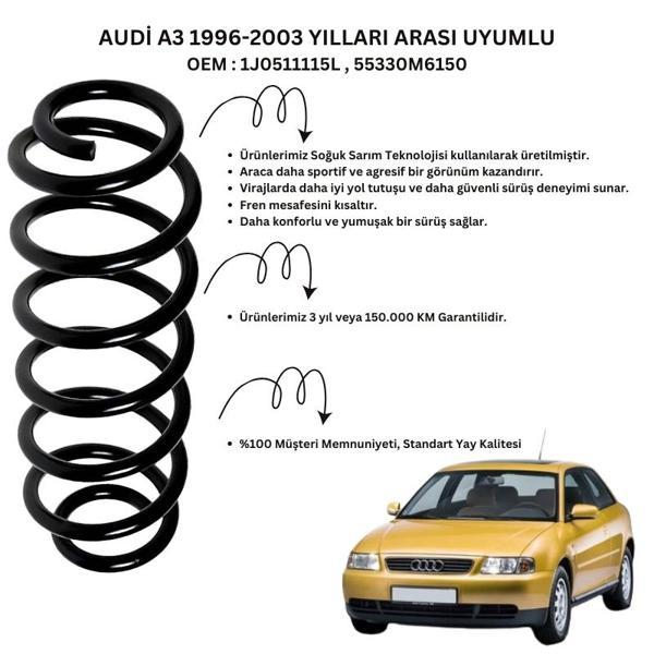 1996-2003 Audi A3 İçin Standart Yay ST102001R - 2 Adet Arka Helezon Yay Takımı - Image 1