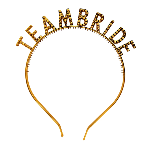 Altın Renk Team Bride Taç – Gelin Ve Nedime Tacı - Image 1