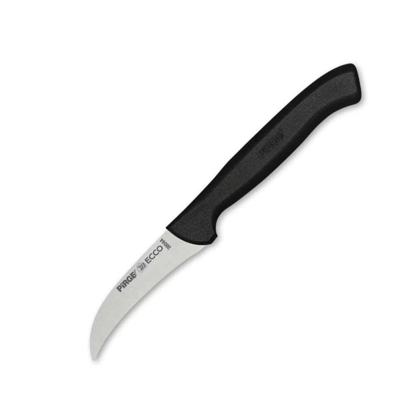 38044 Ecco Kıvrık Eğri Sebze Dekor Bıçağı 7,5 Cm - Siyah - Image 1