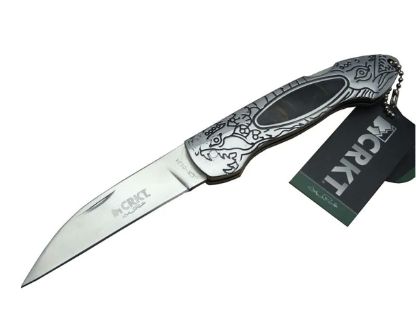 Cr 0124 Kamp Çakı 20 Cm - Metal Desenli Sap, Kılıflı, Kutulu - Image 1