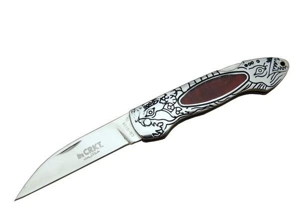 Cr 0124 Rd Kamp Çakı 20 Cm - Metal Desenli Sap, Kılıflı, Kutulu - Image 1