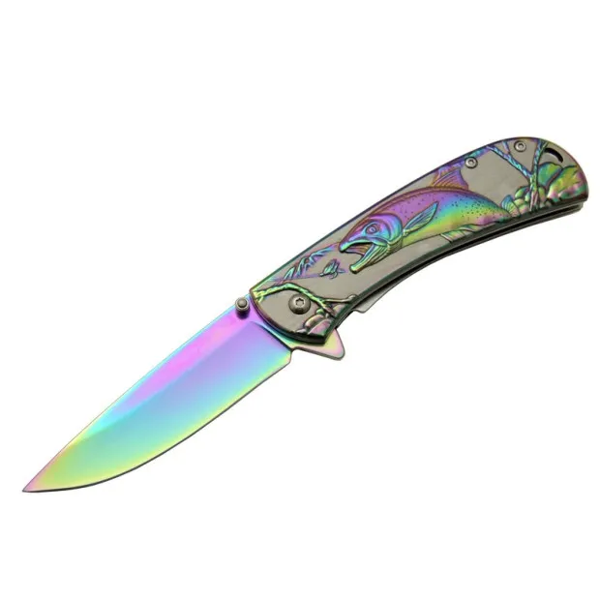 Balık Çakı Yst5954rb Gökkuşağı 20 Cm Manuel, Kemerlikli - Image 1